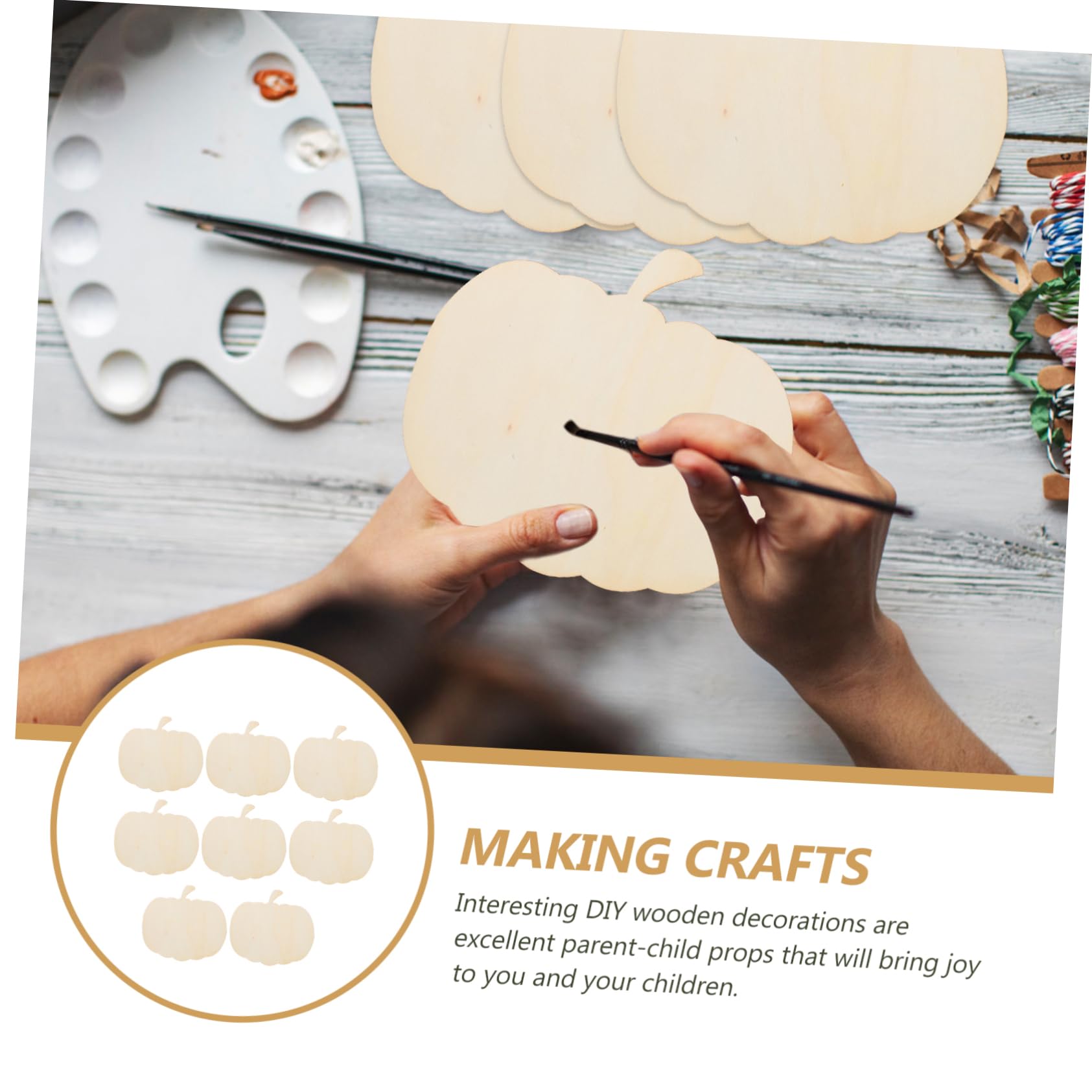 SEWACC 16piezas Adornos De Madera Sin Terminar Forma De Para y Para Manualidades y Actividades Infantiles