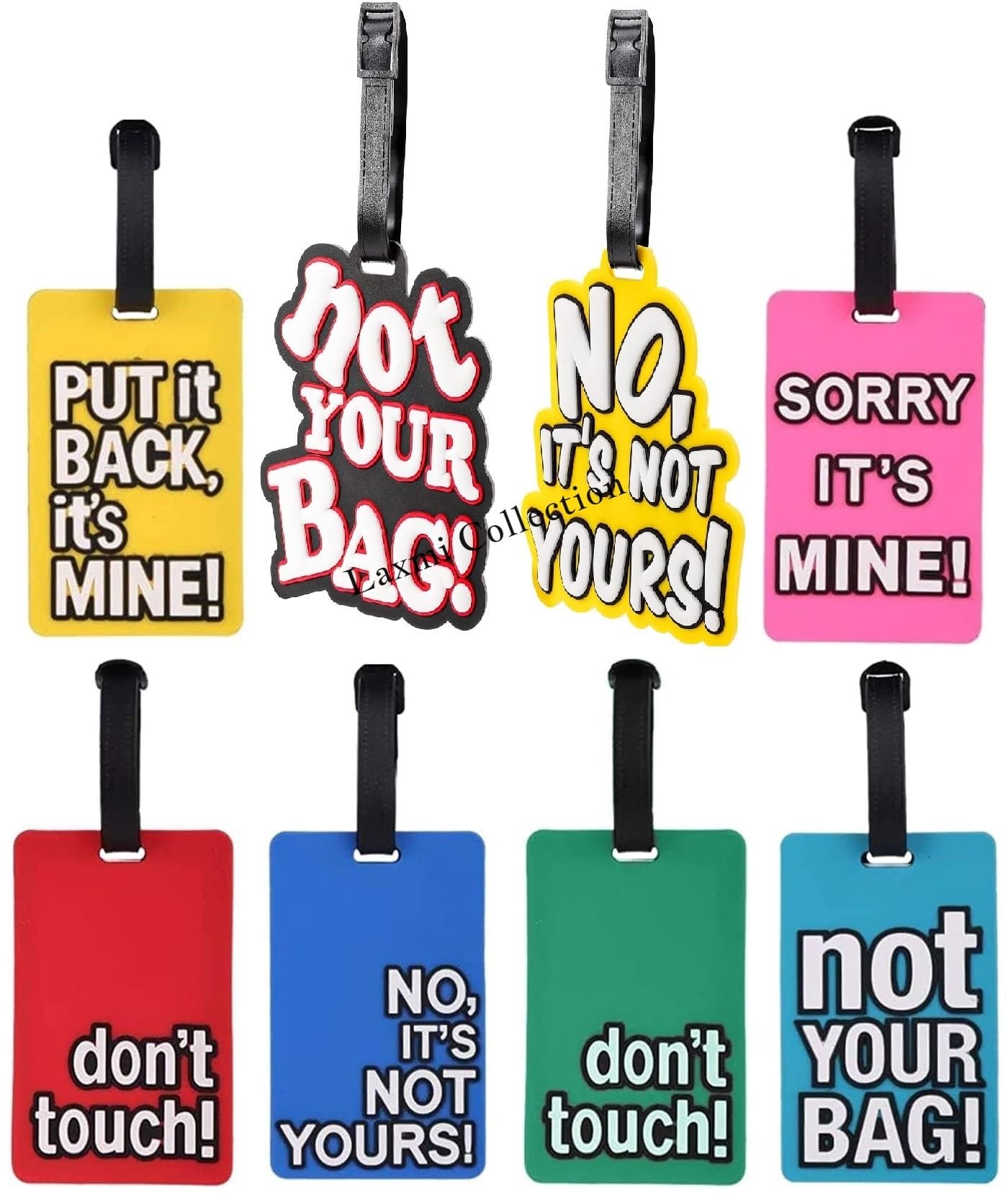 Laxmi Collection 3 PCS Luggage Tag/Travel Tags for Baggage Suitcase & School Bags for Kids Boys Girls Birthday Return Gifts in Bulk Multicolor (Pack of 3)-image-42