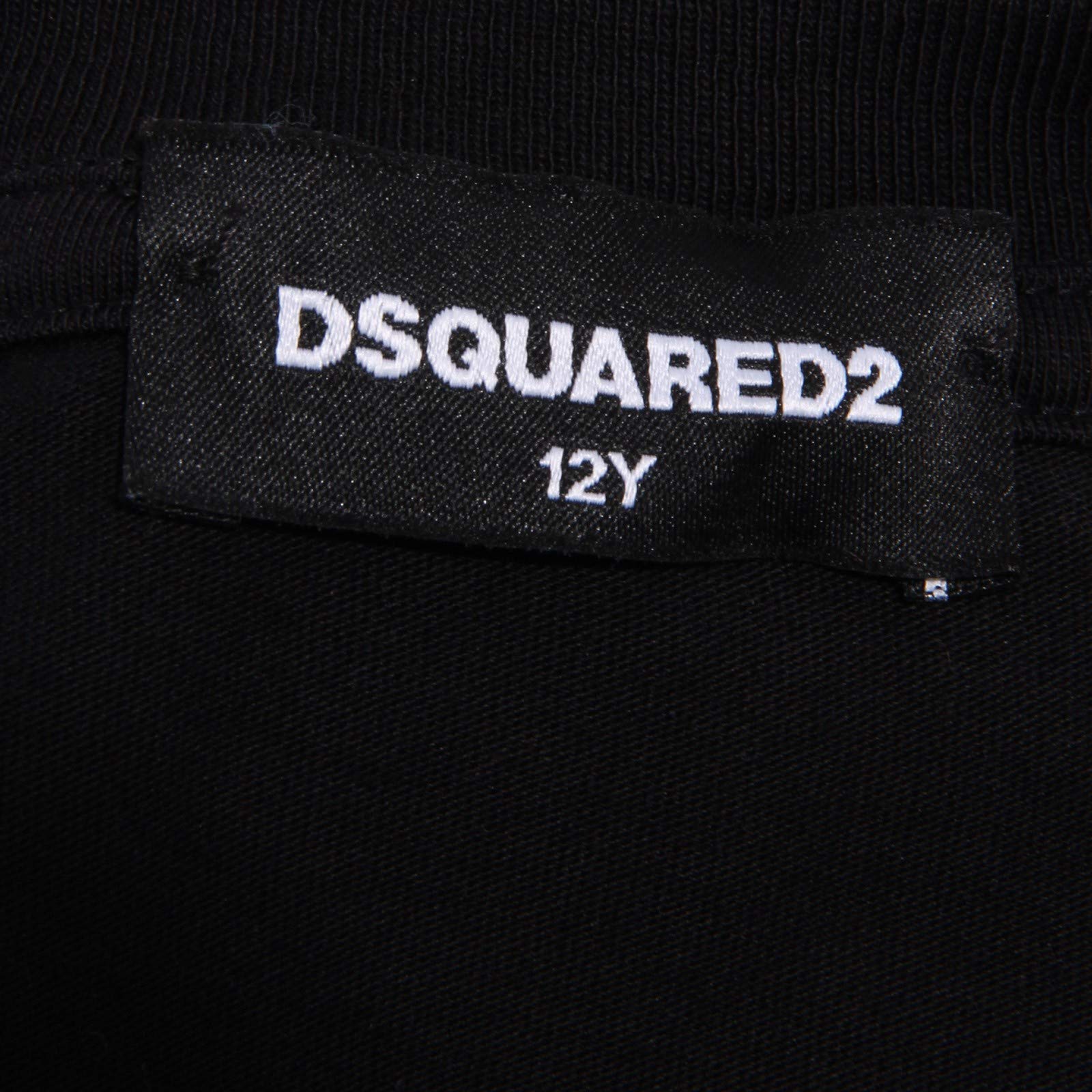 DSQUARED2 2338AB Maglia Bimbo Boy Cotton Black Green Fluo t-shirt