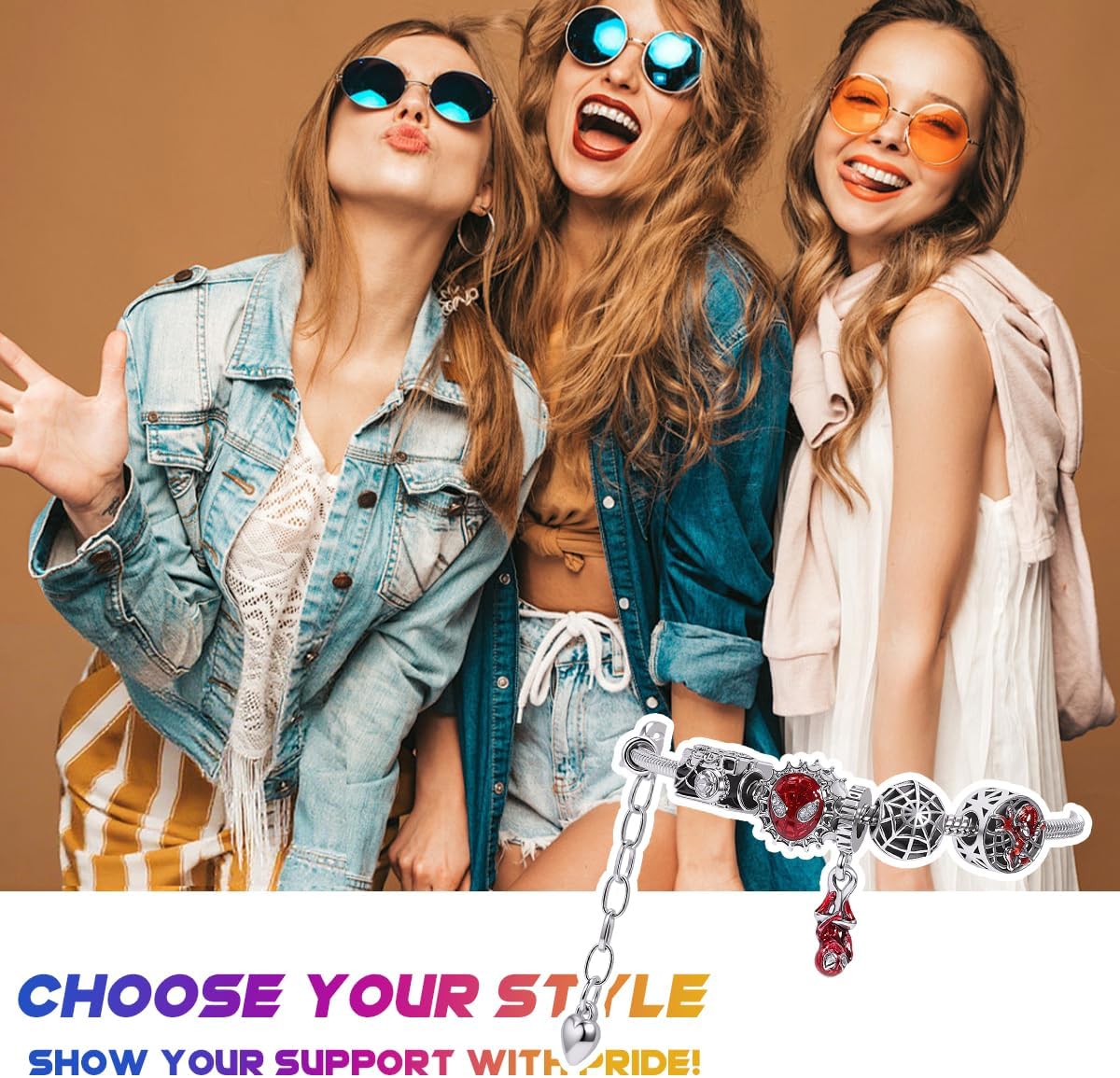 AICase Spider Charm Bracelet Set Cartoon Jewelry Accessory image 5