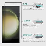2 Pack Screen Protector for Samsung Galaxy S23 Ultra 6.8 Inch, HD Clear Tempered Glass, Easy Installation, High Sensitivity, Case Friendly