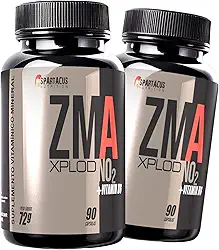 2x ZMA NO2 XPLOD Magnésio Zinco Cálcio Vitamina B6 90 Cápsulas Suplemento Alimentar Vitamínico Mineral Adulto Não Contém Glúten