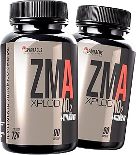 2x ZMA NO2 XPLOD Magnésio Zinco Cálcio Vitamina B6 90 Cápsulas Suplemento Alimentar Vitamínico Mineral Adulto Não Contém Glúten