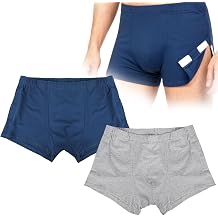 Mens Easy Adaptive Underwear Boxer With Magic Stick Closure, Pack of 2