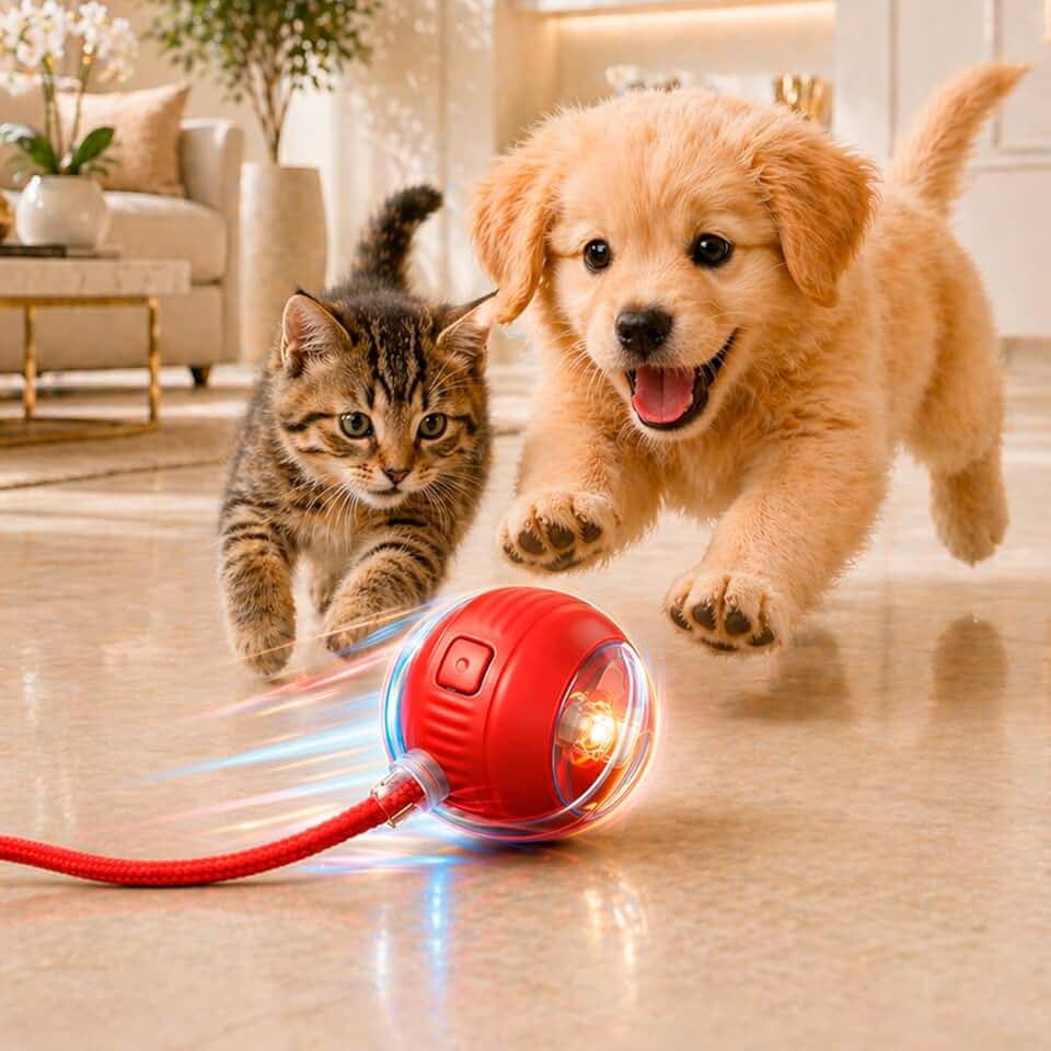 Bola Interativa Pet Inteligente Gato Cão Automática Recarregável Antiestresse Bolinha Giratória Inteligente Eletrônico Brinquedos Pets Anti Mordida Brincar Cachorro Gato Cores Sortidas