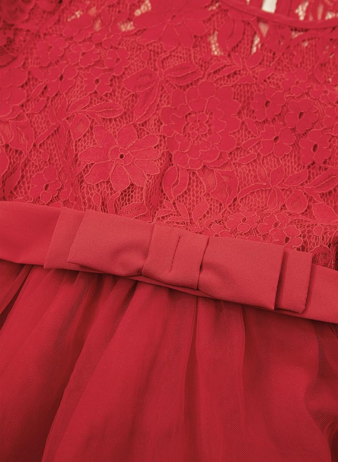 blibean Girls Flower Dresses Fall Lace Tulle Party Dress Size 6-15 Years - Image 6