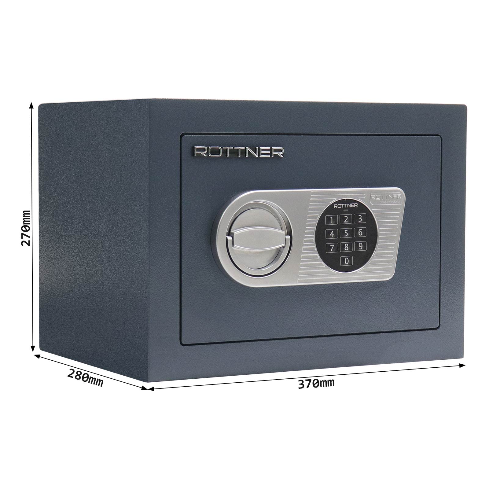 Profirst Wertschutzschrank EN0 Trema 26 Elektronikschloss Feuerfalz Anthrazit BxH 37x27cm herausnehmbarer Fachboden inkl. Befestigungsmaterial