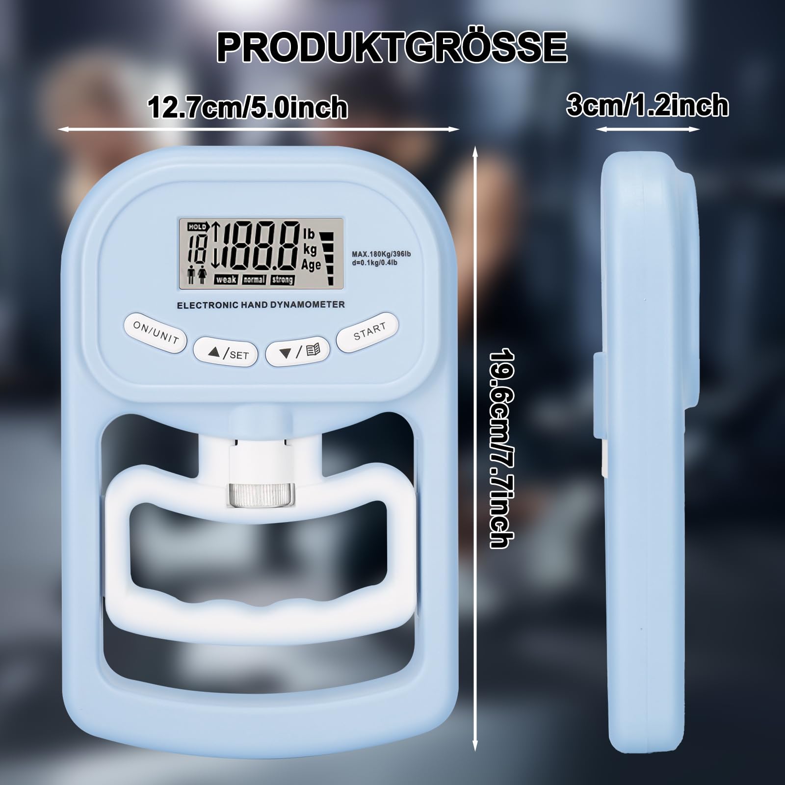 Digitales Kraftmessgerät AMF-50 - Präzises Zug- Und Druckmessgerät Mit LCD