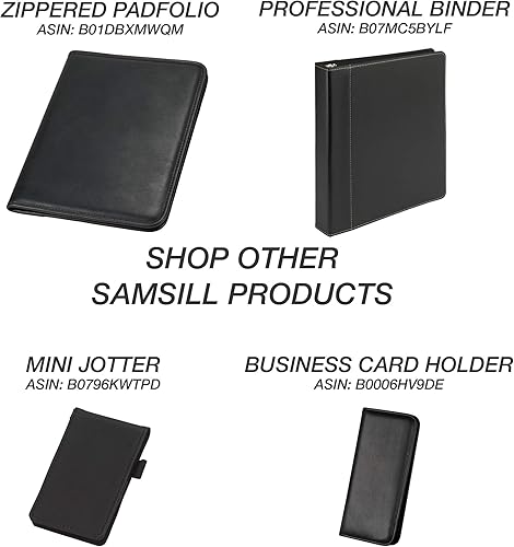Vista 49 de Samsill Professional Padfolio - Currículum/cartera comercial, almacenamiento de documentos, tarjeta comercial y anotador de bolsillo