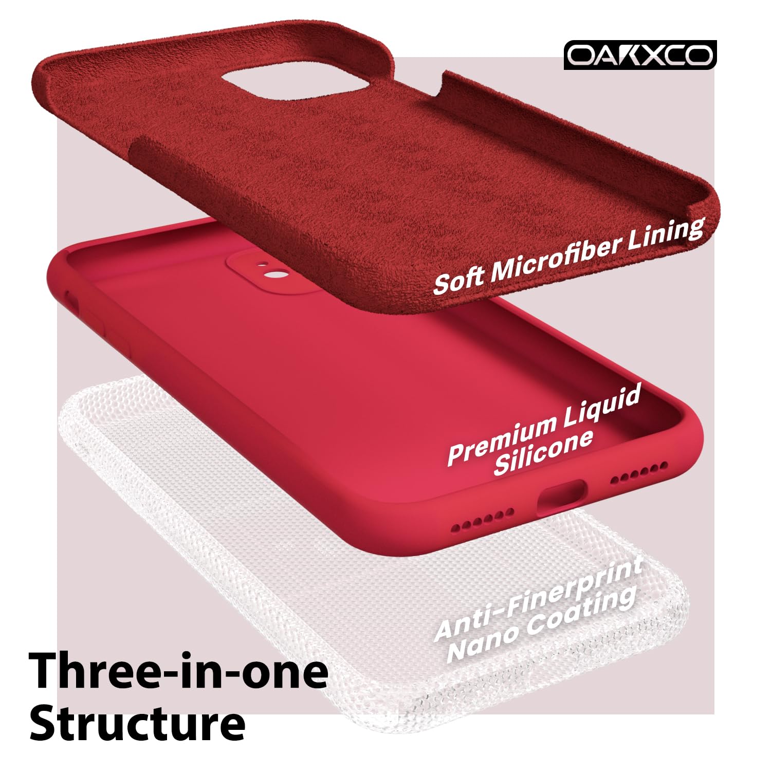 oakxco for iPhone 16 Pro Max Case Liquid Silicone, Soft Rubber Gel Elegant Aesthetic Basic Simple Cover, Cute Thin Slim TPU Matte Solid Color Plain Smooth Case for Women Girl, Light Pink — view 690