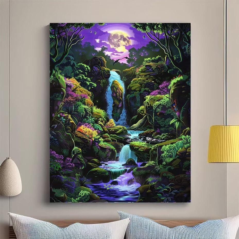 Peinture diamant lune 40x50 anti-stress kit complet loisir créatif - 2