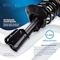 Vista 1543 de Detroit Axle - Kit de suspensión delantera de 10 piezas para Chevy Aveo Aveo5 Pontiac G3 Wave 2 Ready Struts Assembly 2 Enlaces de barra