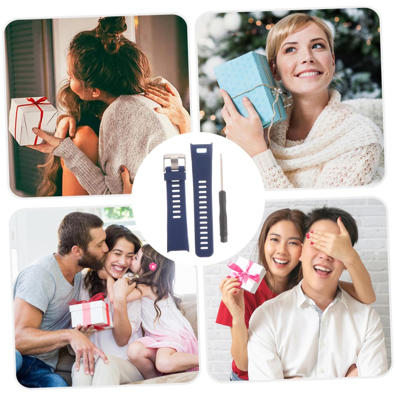 Silikon Ersatzarmband für Fitness Tracker HR Flexibles Hautfreundliches Sportarmband in Mitternachtsblau mit Schnellverschluss Unisex Langlebiges Aktivitätsarmband