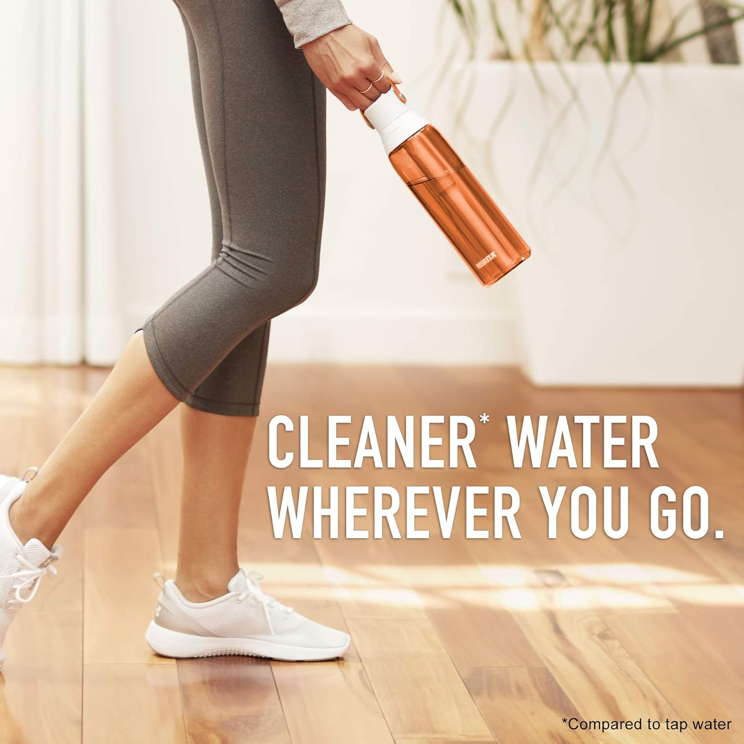 Brita 26 Ounce Premium Filtering Water Bottle with Filter - BPA Free - Coral