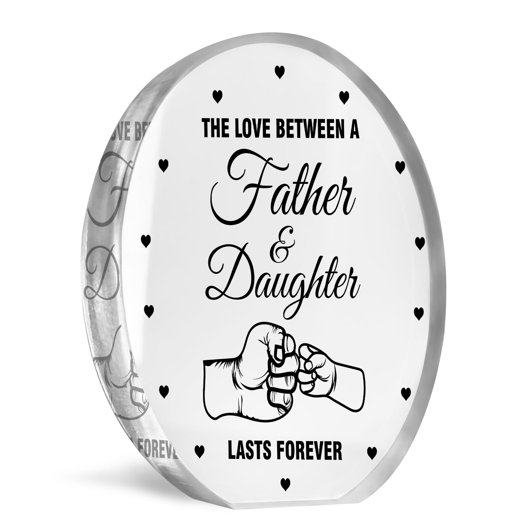 Red Ocean Gift For Dad Birthday Christmas Father Daughter Love Lasts Forever Plaque Daughter Gift Birthday Christmas Best Friend Daughter Gift For Him Her Dad Gifts Keepsake