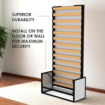 Murphy Bed - Studio Vertical Wall Bed - Fold Up - Space Saving Folding Bed Frame - Pull Down (90 cm x 190 cm)
