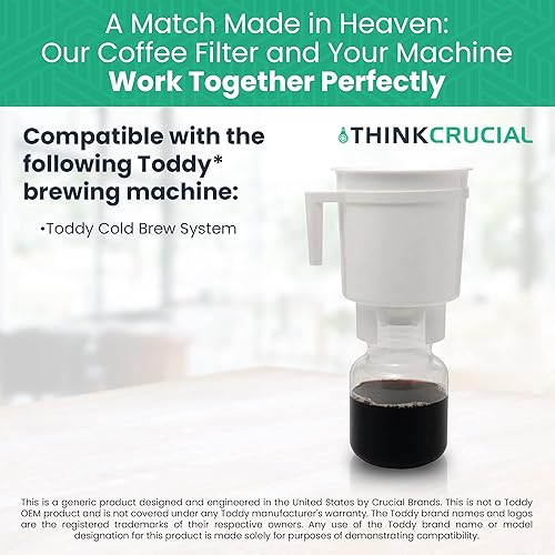 Miniatura 7 de Think Crucial Bolsa coladora de repuesto compatible con Toddy Cold Brew System 5 galones cerveceras comerciales, lavable y reutilizable (paquete de
