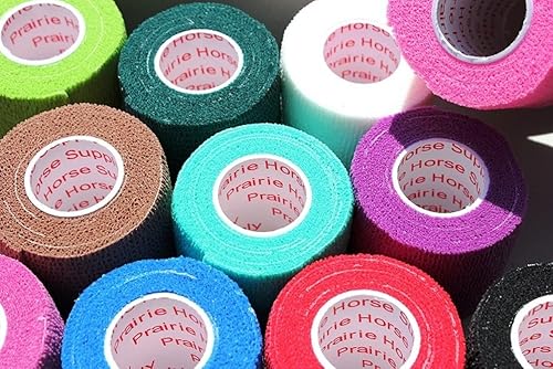 Miniatura 193 de Cinta adhesiva para veterinarios (negro) (paquete de 2) (4 pulgadas x 15 pies), autoadhesiva, adherente, cohesiva, flexible, autoadhesiva, rollo