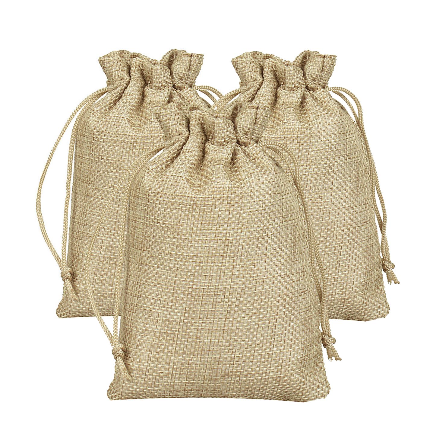 GreatRise Jute Bags with Drawstring, Pack of 10, 30 x 40 cm, Jute Bags, Gift Bags, Large Jute Bag, Gift Bags for Advent Calendar, Jewellery, DIY, Guest Gifts, Wedding, Christmas