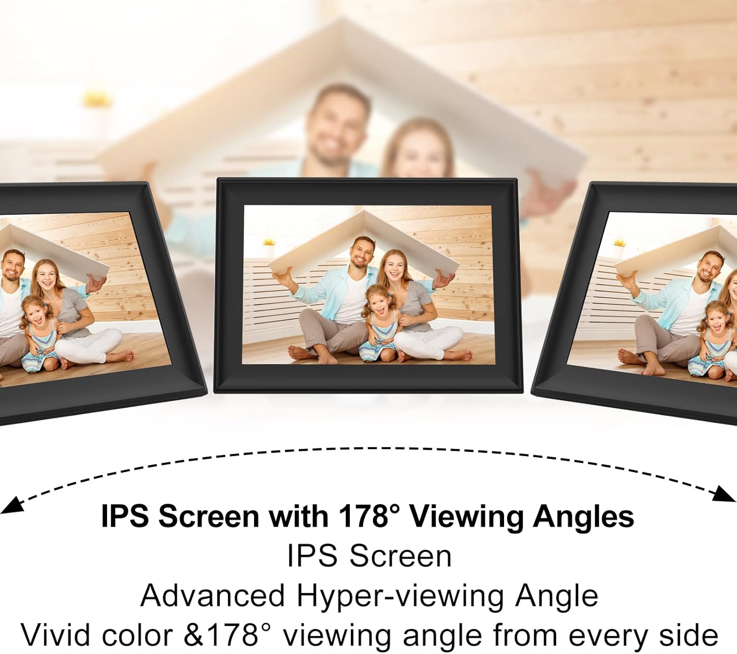 12.1 Inch Digital Photo Frame With Holder & Remote Control, Allwinner F16 Program, Support SD / MMC / USB Flash Disk(Black