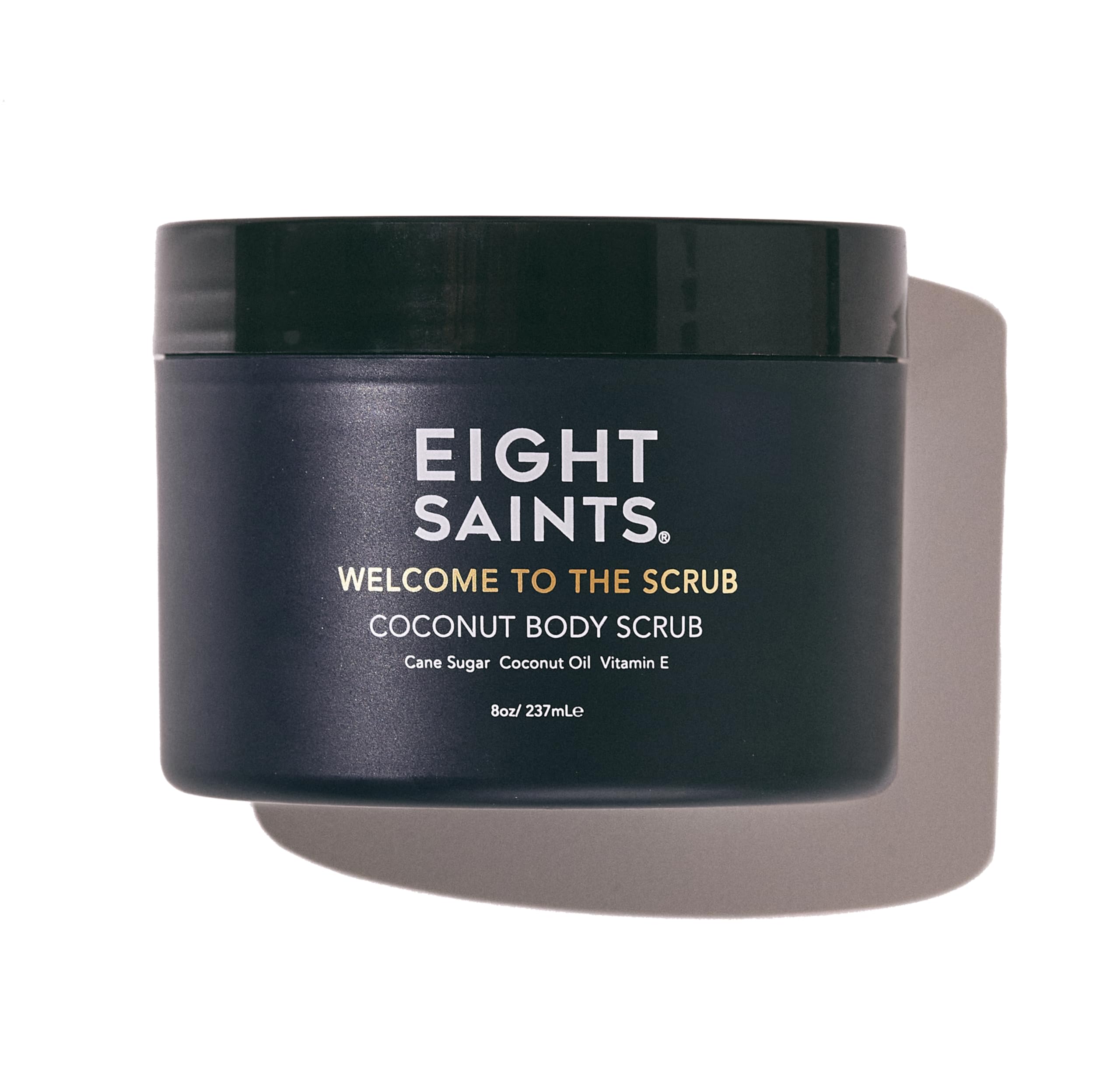 Eight Saints Welcome to the Scrub Coconut Body Scrub, Sugar Scrub for Acne, Cellulite, Deep Cleansing, Scars, Wrinkles, Exfoliate & Moisturize Skin, with Cane Sugar, Coconut Oil, & Vitamin E, 8 Ounces