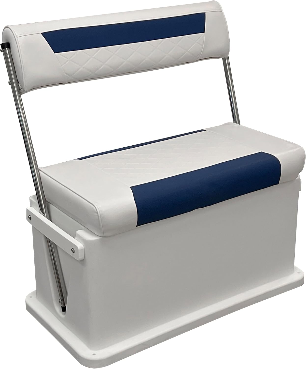 Wise 8WD437-1904 Premium Swingback Cooler/Storage Seat, 62 Quart, White/Mariner Blue