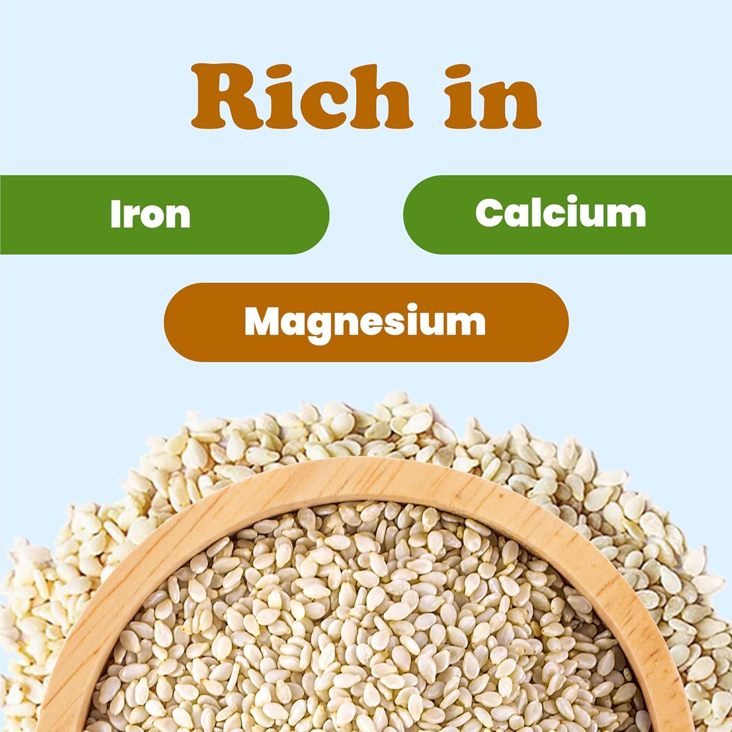 Food to Live Organic Hulled Sesame Seeds, 4 Pounds – Whole Raw White Sesame Seeds, Non-GMO, Kosher, Vegan, Unroasted, Bulk. High in Iron, and Calcium. Perfect for Tahini Paste, Stir-fries, and Salads.