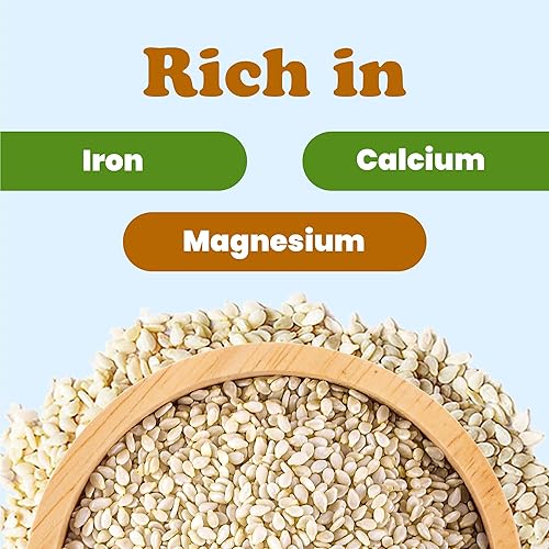 Miniatura 5 de Food to Live Semillas de sésamo descascarilladas orgánicas, 8 onzas  Semillas de sésamo blanco crudas enteras, sin OMG, kosher, veganas, sin tostar,