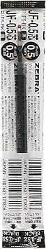 Zebra Sarasa B-RJF5-BK Gel Ballpoint Pen Refills, JF-0.5 Lead, Black, 10 Pieces