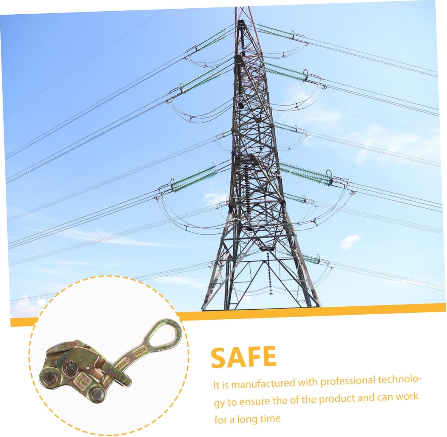 Cable Clamp Wire Puller Tool Cable Clip Wire Gripper Fishing Tools Rock Climbing Rope Clamp