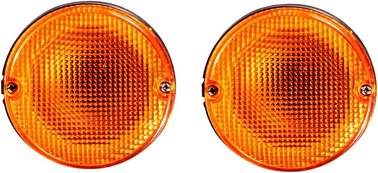 Round Shape Rear Tail Lamp Lens Set for Ape,City, Delux, Mahindra, Piaggio, Bajaj, Atul, Tuk Tuk Amber