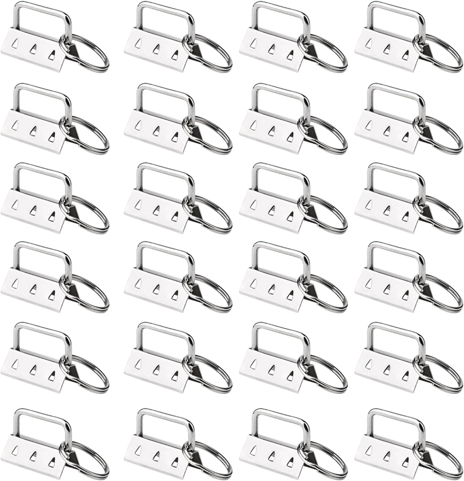 HRLORKC 50 Sets Key Fob Hardware Key Fob Keychain Wristlet with Split Ring 1.25 Inch