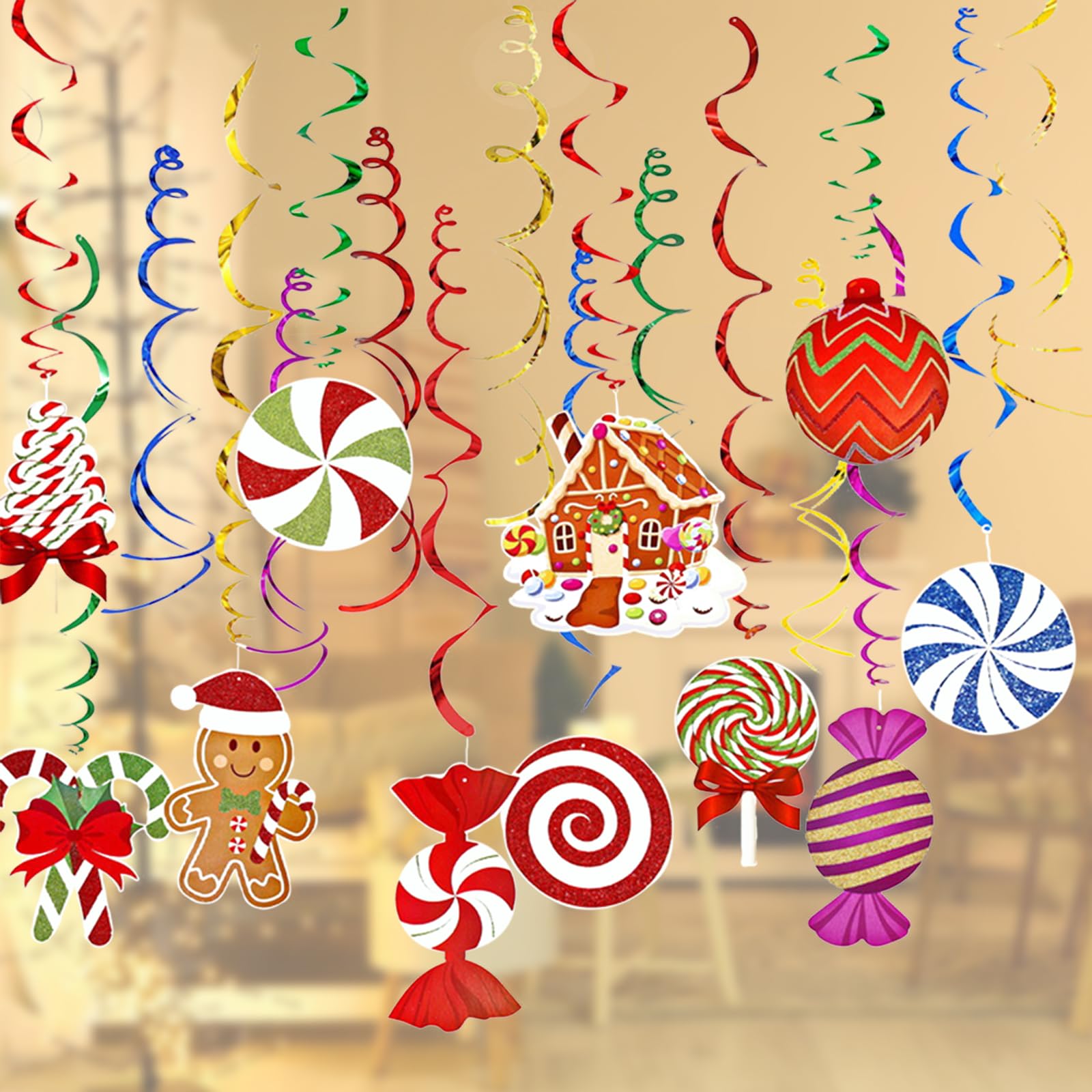 30Pcs Christmas ceiling decorations