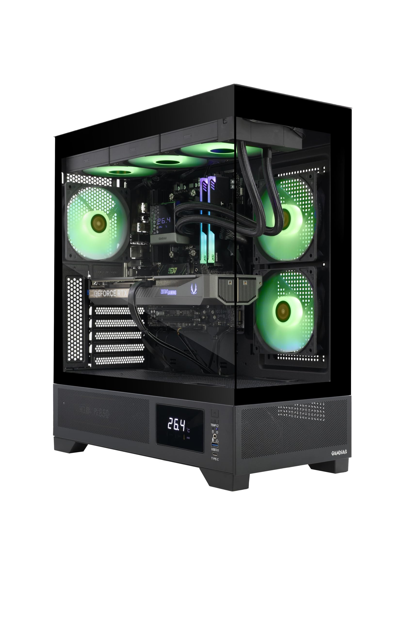 ZOTAC MEK AI-Enhanced Gaming PC Desktop Computer - NVIDIA GeForce RTX 5070 12GB, AMD Ryzen 5 7600X up to 5.3 GHz, 32GB RGB DDR5, 2TB NVME M.2 SSD, 850W 80+ Gold PSU, WiFi, BT, Windows 11 Pro