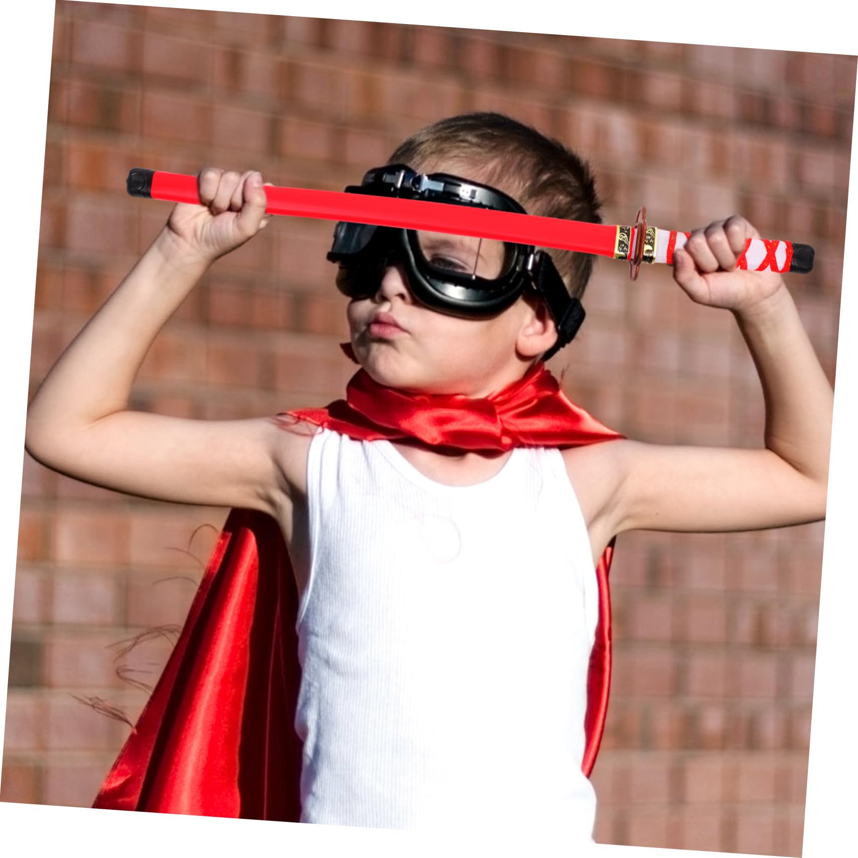 SOLUSTRE Set 3 Spade Giapponesi Per Bambini Giocattoli Di Cosplay Spade Lunghe Leggere Per Bomboniere Feste Compleanno 8-12 Anni Costume Halloween Giochi Creativi