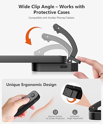 Miniatura 6 de Turner de páginas con control remoto para Kindle Paperwhite Kobo eReaders, Page Turner Clicker con control remoto inalámbrico compatible con iPad,