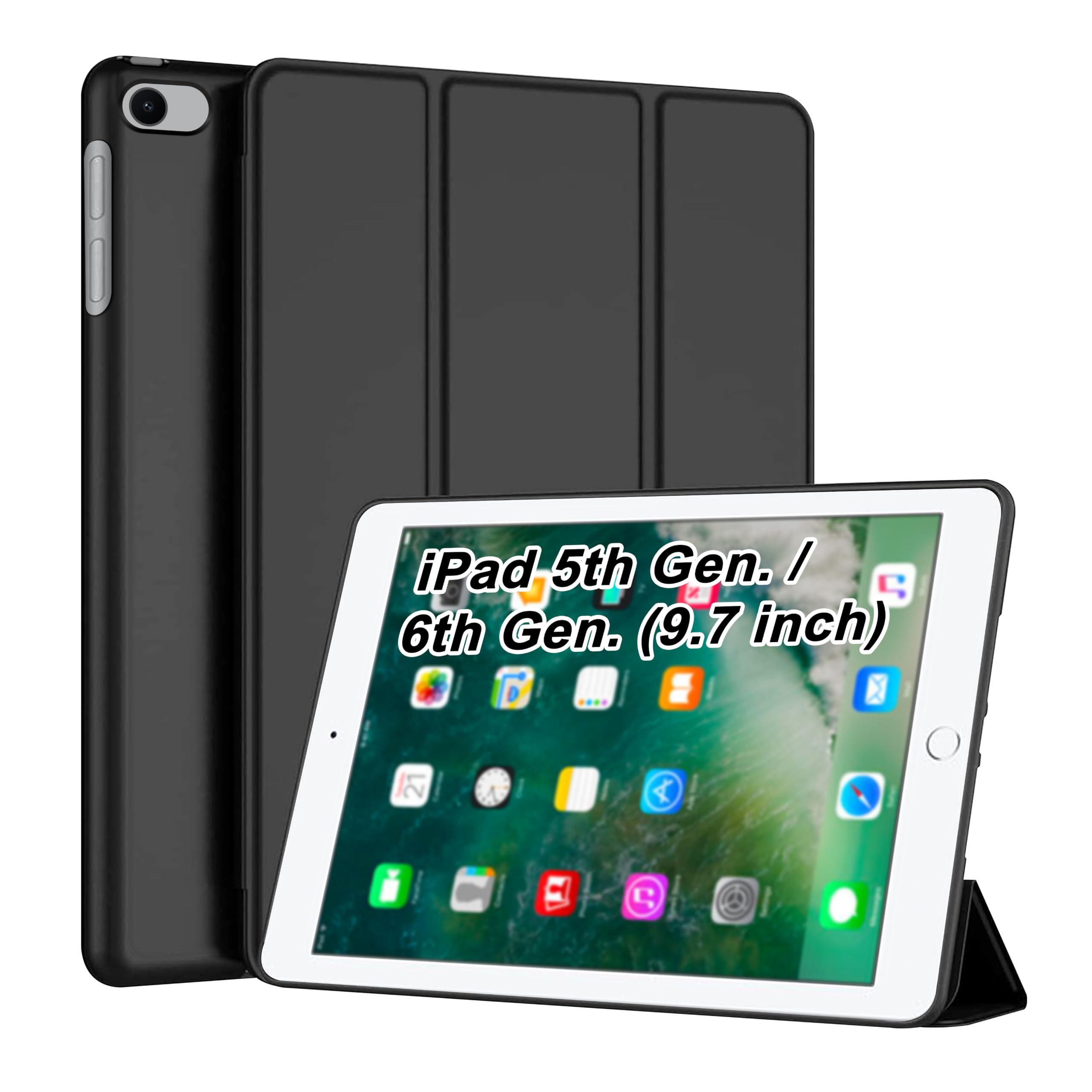 CEDO Tri-Fold iPad 9.7 in Smart Case Black