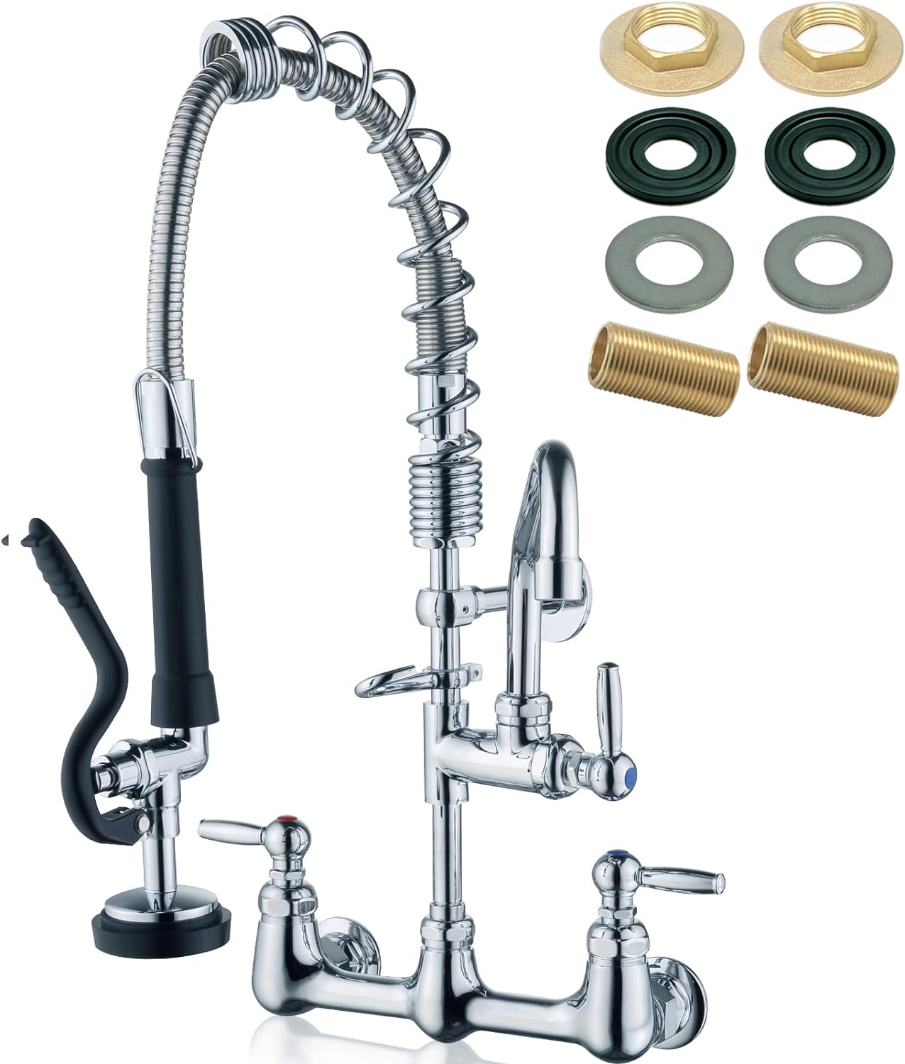 PALUKIA Commercial Faucet with Sprayer Utility Sink Faucet with Sprayer