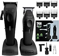 Vista 12 de TPOB Play Barber - Cortapelos para hombre de 7500 RPM con empuñaduras de goma (blanco 3 juegos)