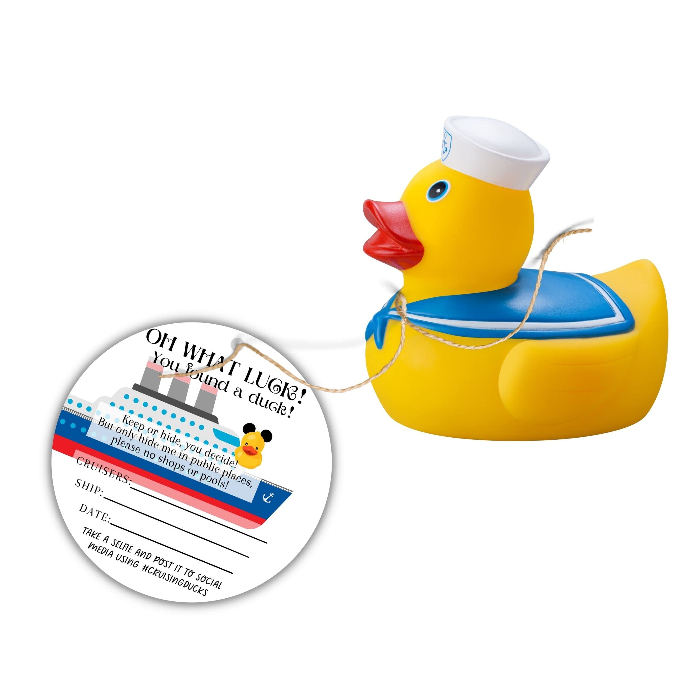 Amazon.com : Cruising Ducks Tag with Hole | 30 Pack | Carnival Rubber Cruising  Duck Tag | 2.5 inch inch Circle Tags | #CruisingDucks Mouse Ears (SBN-CRUISE-C-W-19)  : Office Products