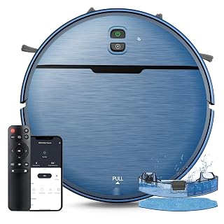 Robot Vacuum and Mop Combo, 2 in 1 Robot Vacuum Cleaner with WiFi/App, Smart Robotic Vacuums with Strong Suction, Schedule, Self-Charging, Slim, Quiet, Ideal for Hard Floor, Pet Hair, Low Pile Carpet - Amazon product rated Grade A
