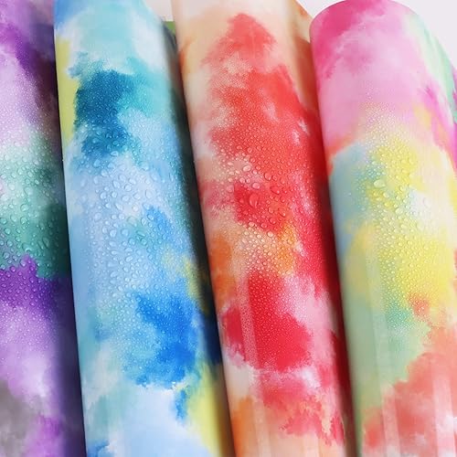 Miniatura 6 de Tintnut Rollo de vinilo permanente de 12 pulgadas x 5 pies, vinilo permanente de teñido anudado para máquina Cricut, hojas de vinilo permanente de