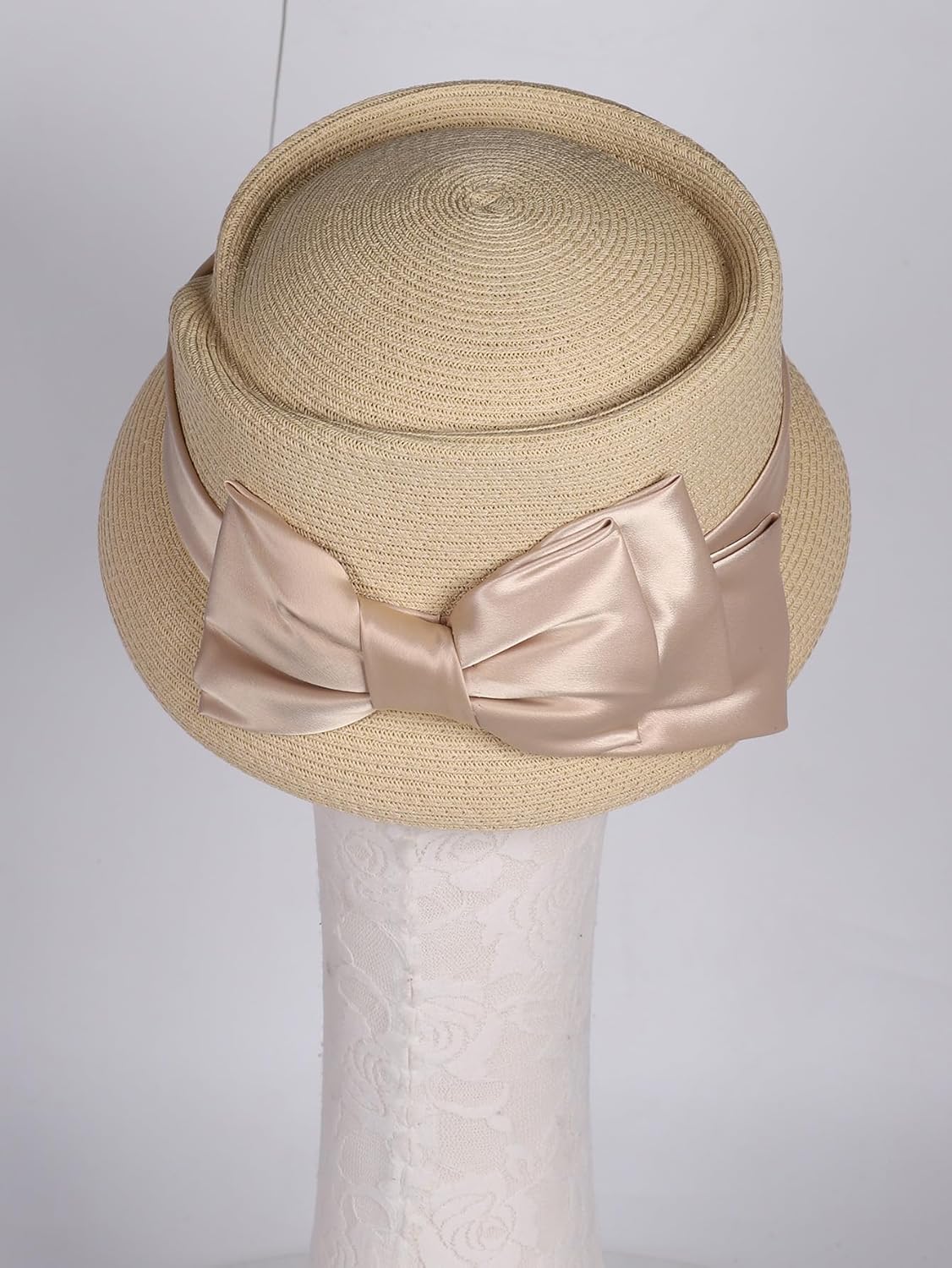 Women's Floppy Straw Sun Hat - Elegant Foldable Cloche Beach Hat for Summer,Wedding,Church,Travel & Tea Party with Bow Ribbon - Image 5