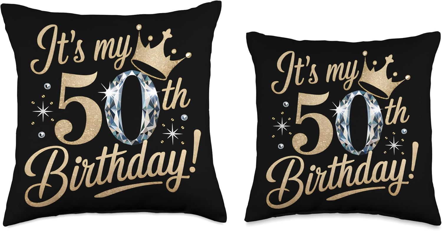 It's My 50th Birthday Throw Pillow