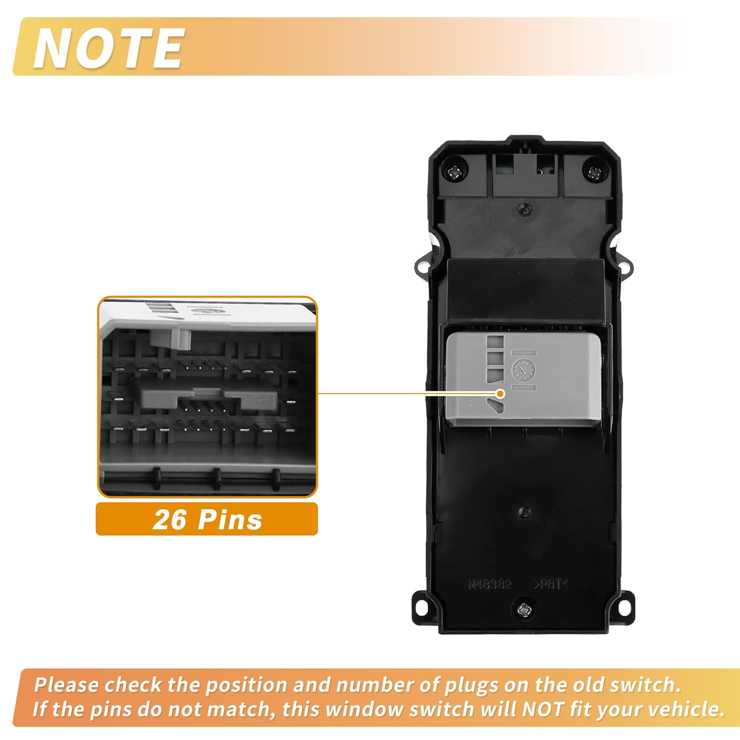 X AUTOHAUX Front Left Driver Side Power Window Switch for Honda CRV 2011-2013 No.35750T0AH01 Window Control Switch