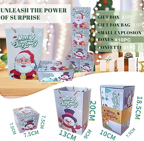 Miniatura 6 de Cajas de regalo sorpresa  Caja de regalo sorpresa desplegable para dinero y cumpleaños, caja de regalo única de Navidad plegable con sobre rojo