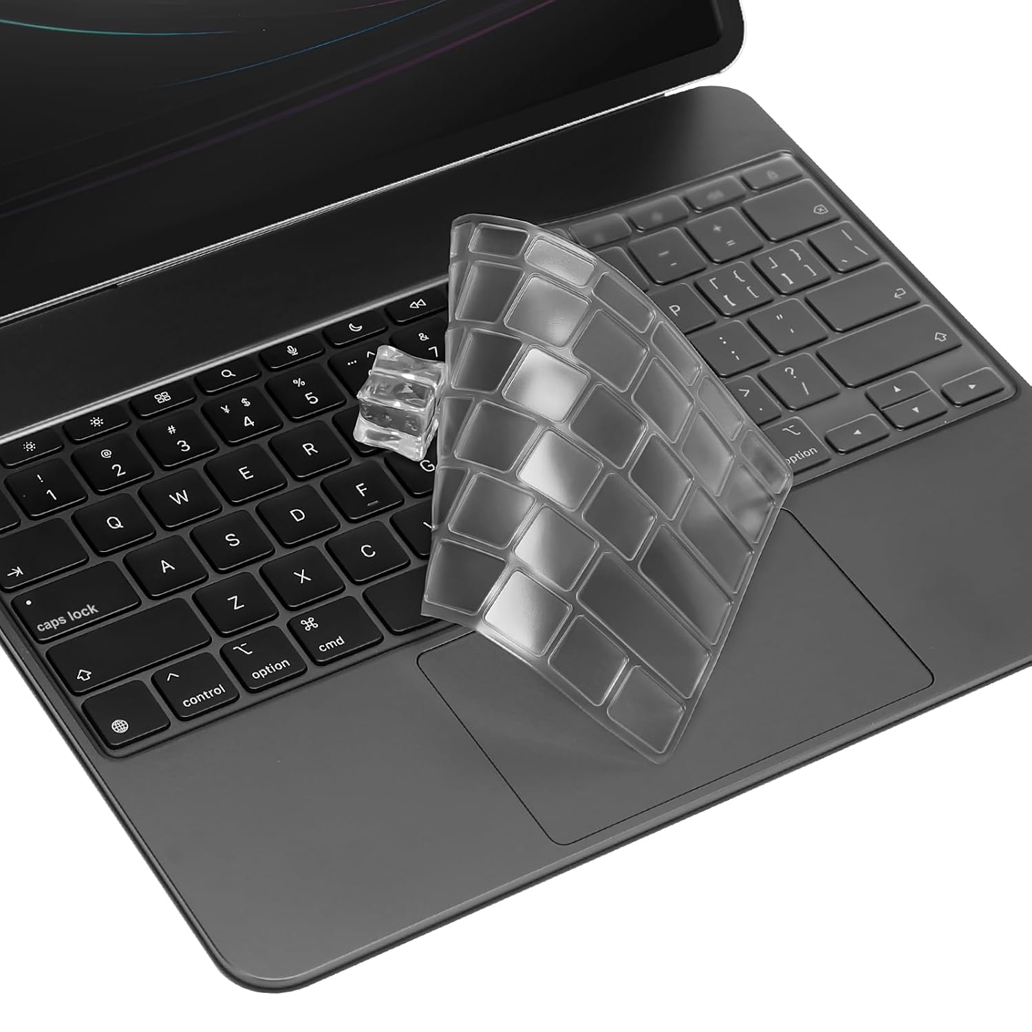 Saco Silicone Skin Keyboard Protector Cover Compatible for 2024 iPad Pro 13 inch M4 Chip (A2925/A2926) Magic Keyboard, iPad Pro 13″ M4 Keyboard Protective Accessories – Transparent