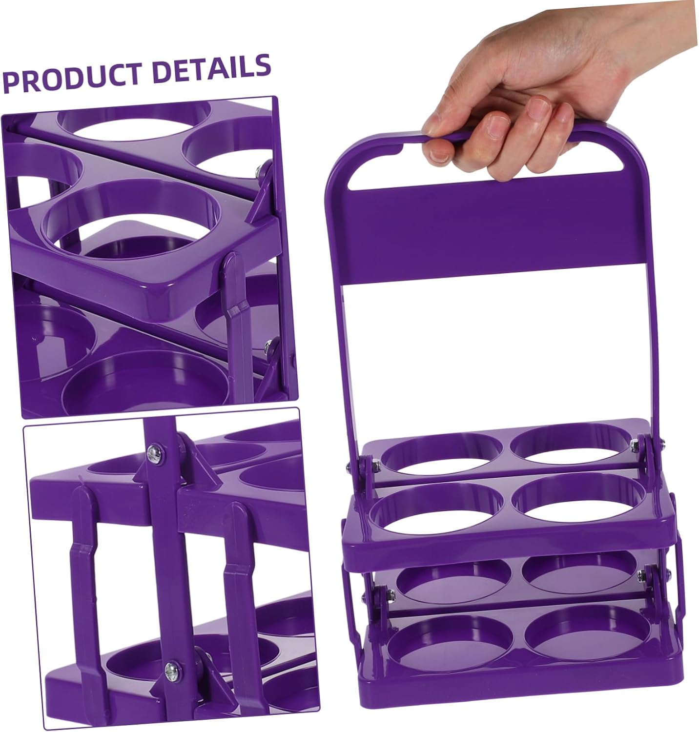 Plastic Beer Basket Portable Wine Rack Beer Holder Bottle Carrier Folding Drink Carrier Handheld Rack
