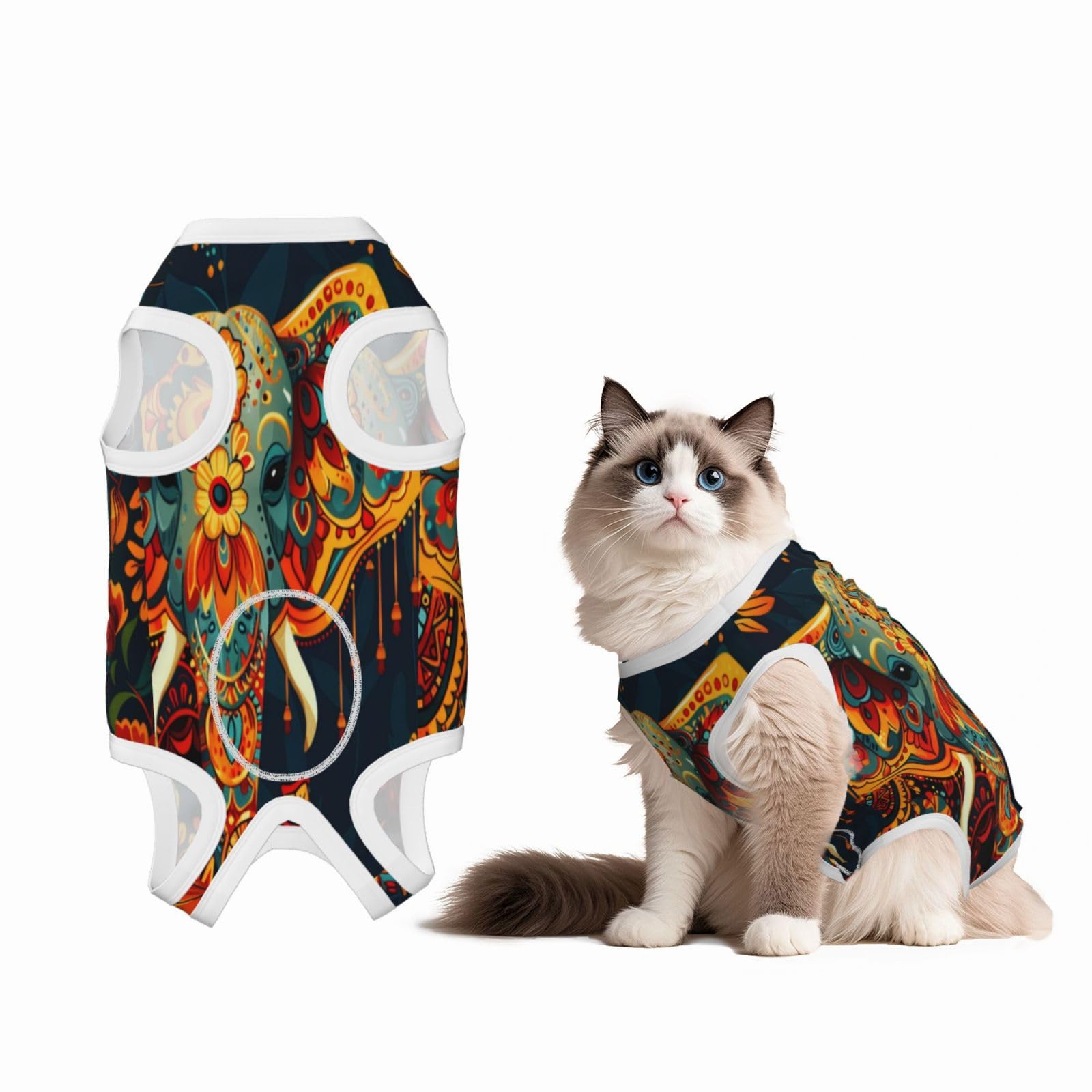 Dress up a Beautiful Elephant Recovery Suit for Dogs Cats After Surgery,Pet Recovery Shirt, Dog Onesies Pet Surgery Recovery Suit
