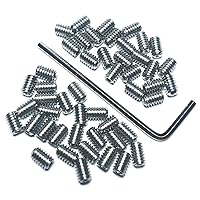 Vista 6 de Juego de 50 tornillos prisioneros 8-32 x 1/4 pulgada de acero inoxidable 304 con cabeza Allen hexagonal y cavidad hexagonal con llave Allen de 5/64